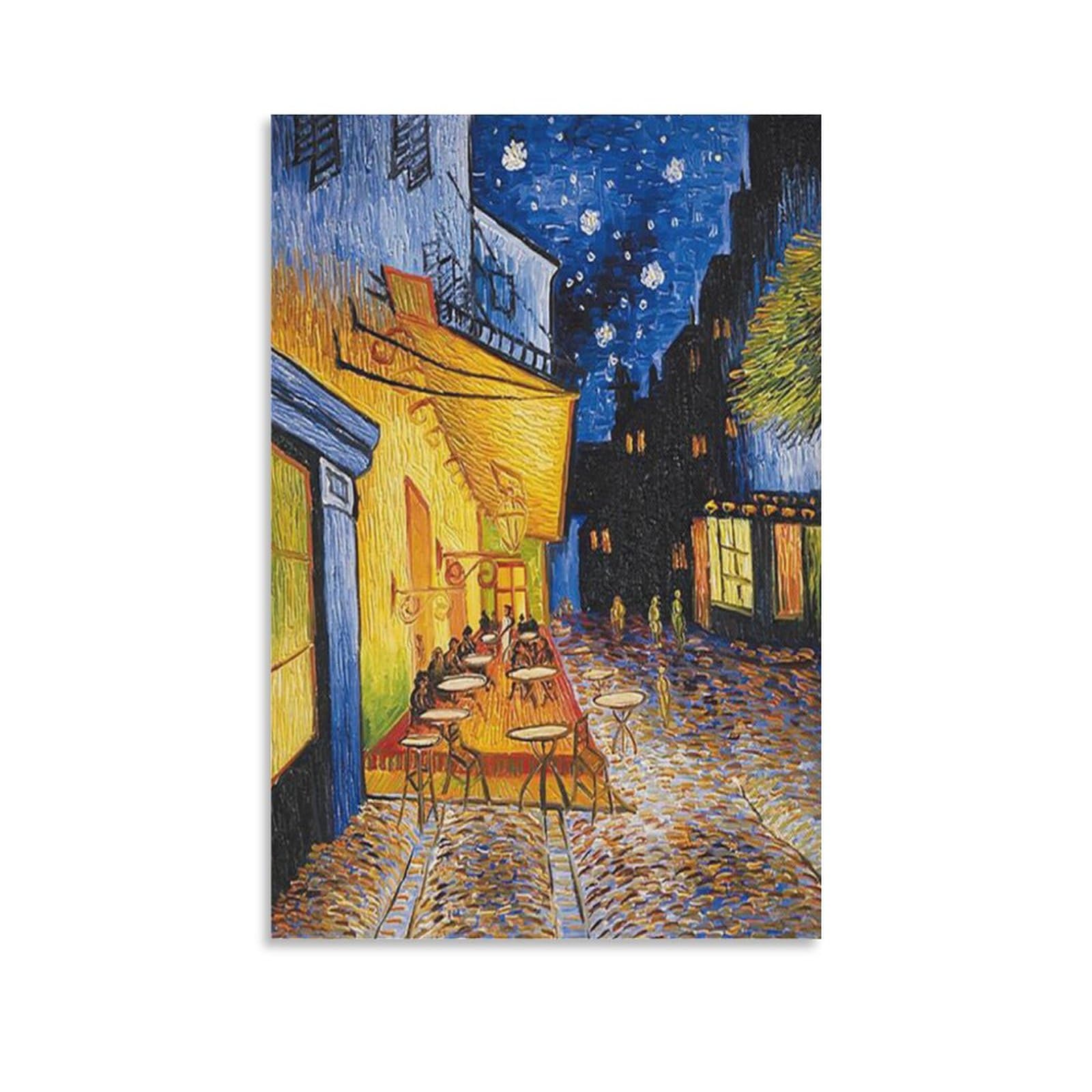 Amazon.co.jp: 有名なゴッホカフェテラス夜のキャンバス絵画複製